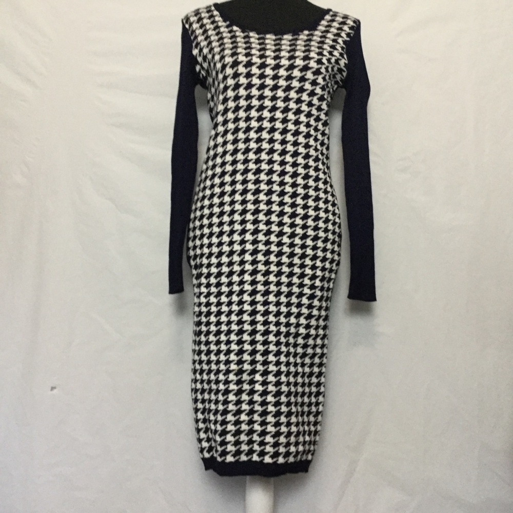 Dixie Lane Ceres Houndstooth Sweater Dress (S)